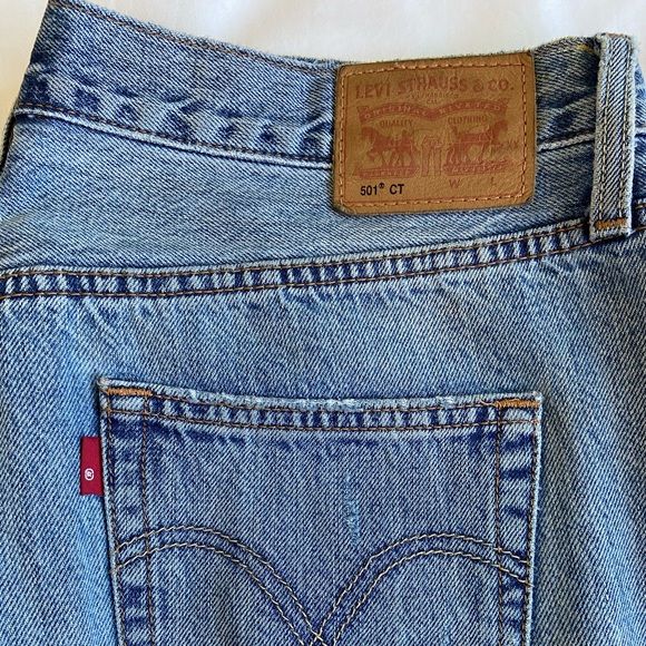 Levi's Denim - Levi’s 501 straight leg distressed jeans